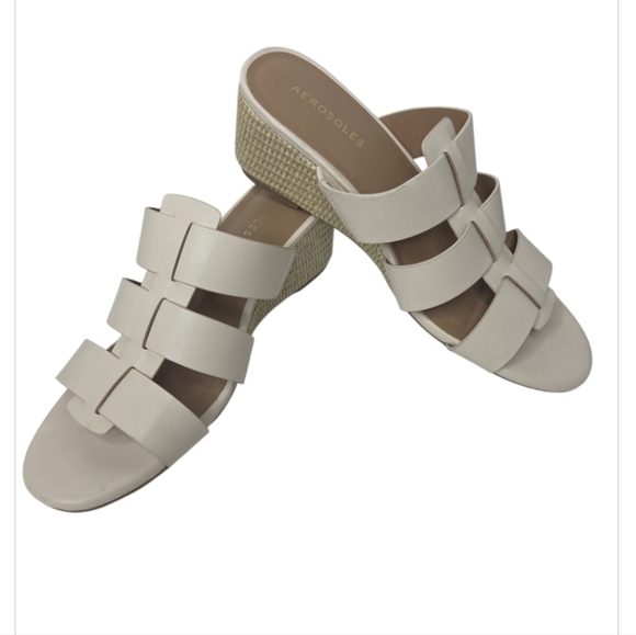 Aerosoles Wilma Wedge Sandal Eggnog Size 9.5 - Picture 1 of 10